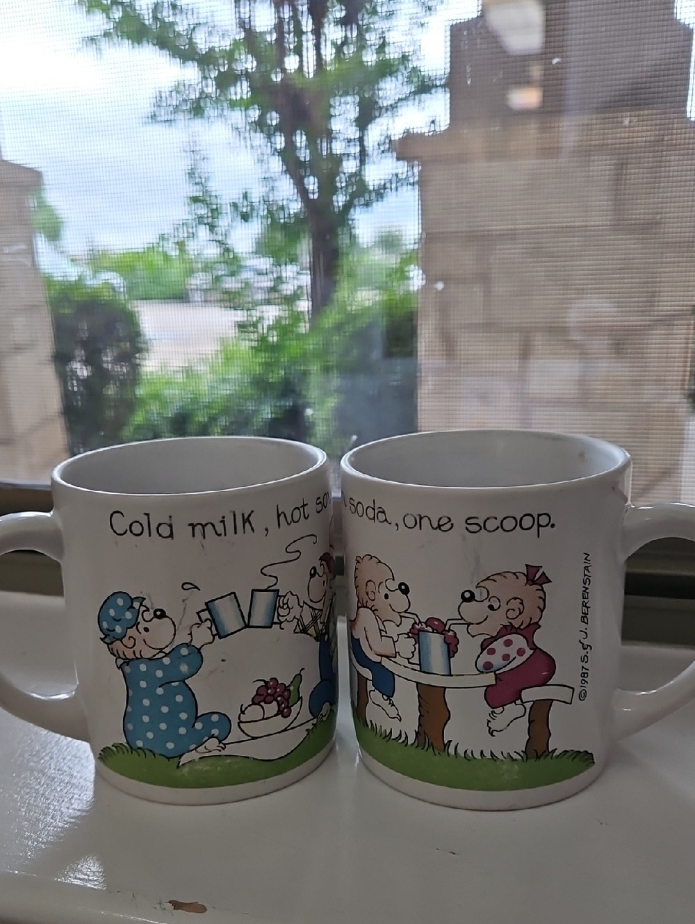 Berrenstein Bears Vintage Mugs Cartoon Ceramic.